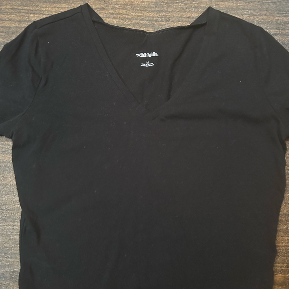 Wild Fable Black Fitted Short Sleeve T-Shirt